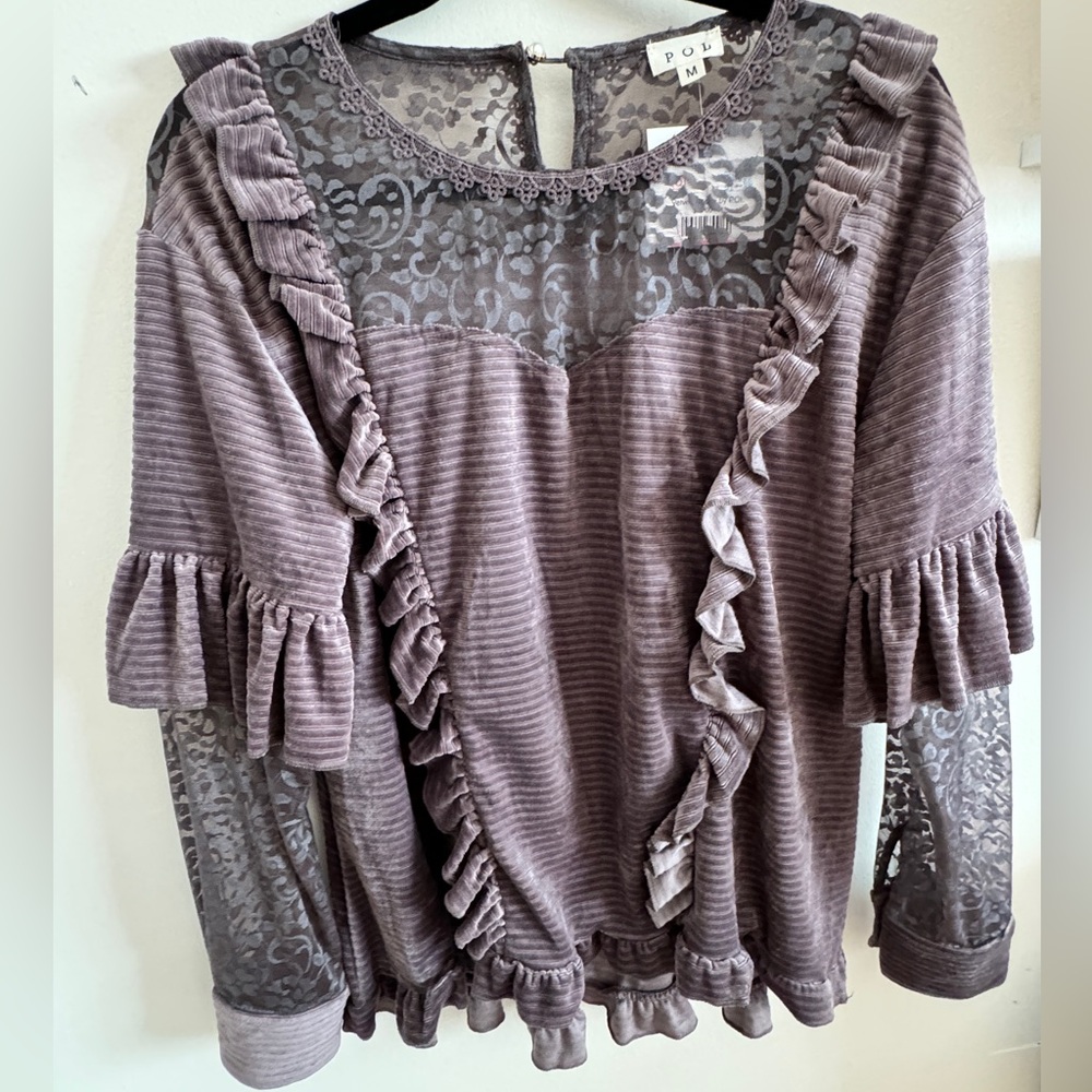 POL Velvet Mocha top size M NWT
